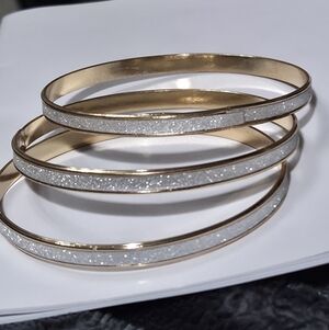 Elegant Gold and Silver Bangle Set